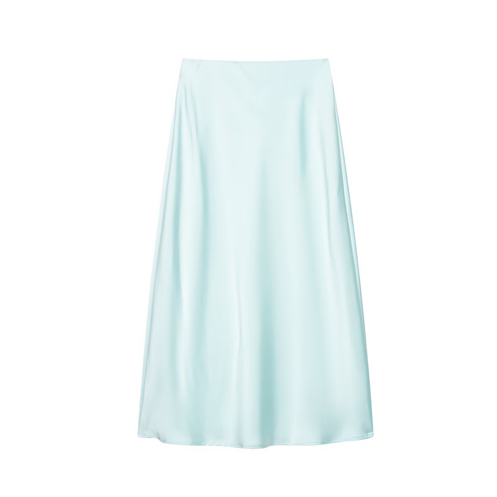 Womens Multicolor Satin-Feel High-Waisted Skirt