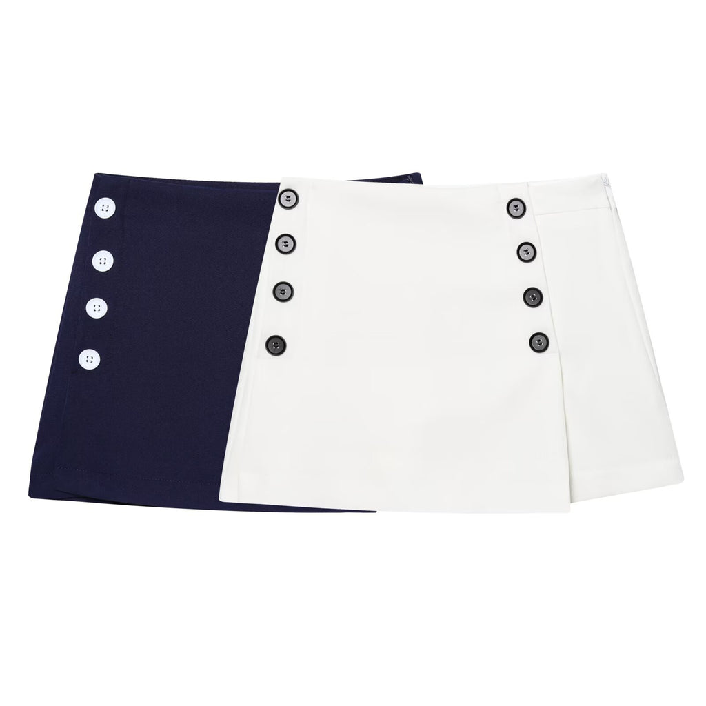 Womens Stylish Casual Versatile High-waisted Skirt Pants