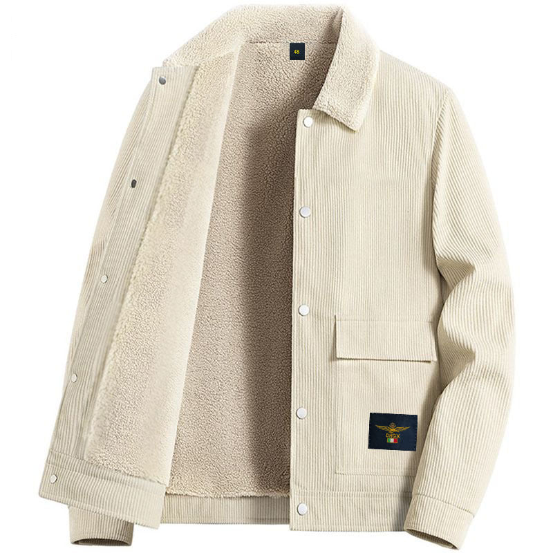Autumn And Winter Lamb Fleece Warm High-quality Corduroy Jacket