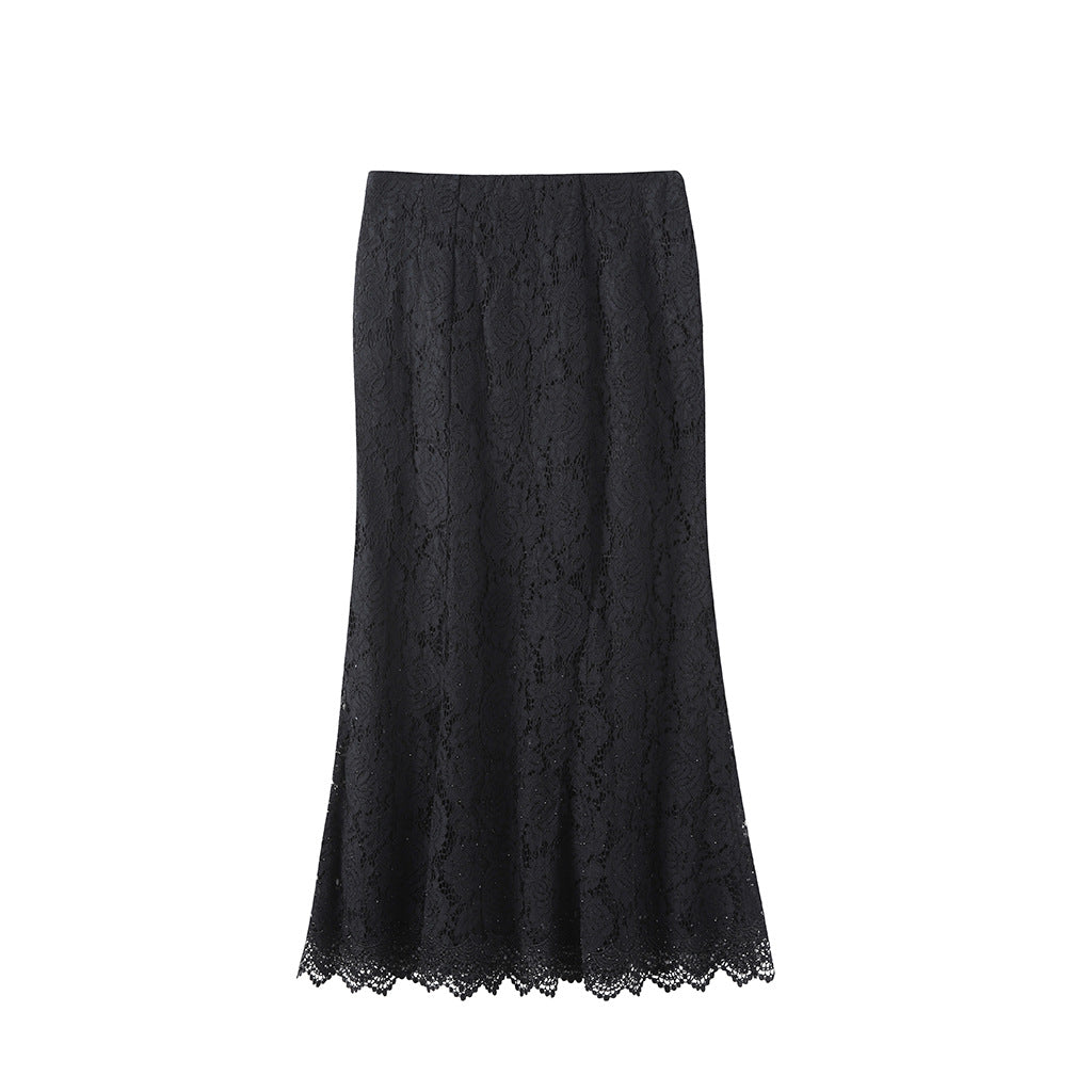 Hollow-out Rhinestone High-waist Figure-flattering Long Dress