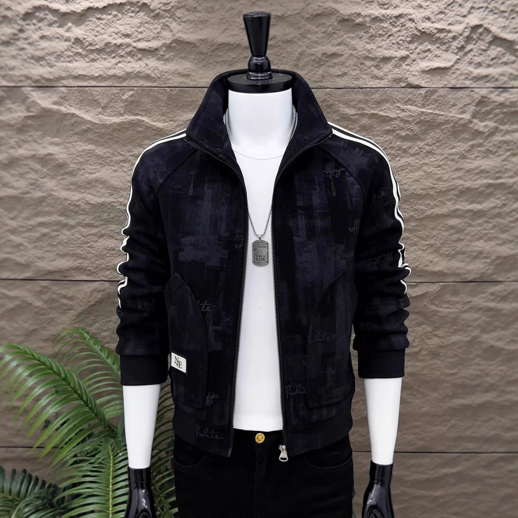 Men's High-end Fashionable Patterned Casual Long-sleeve Jacket