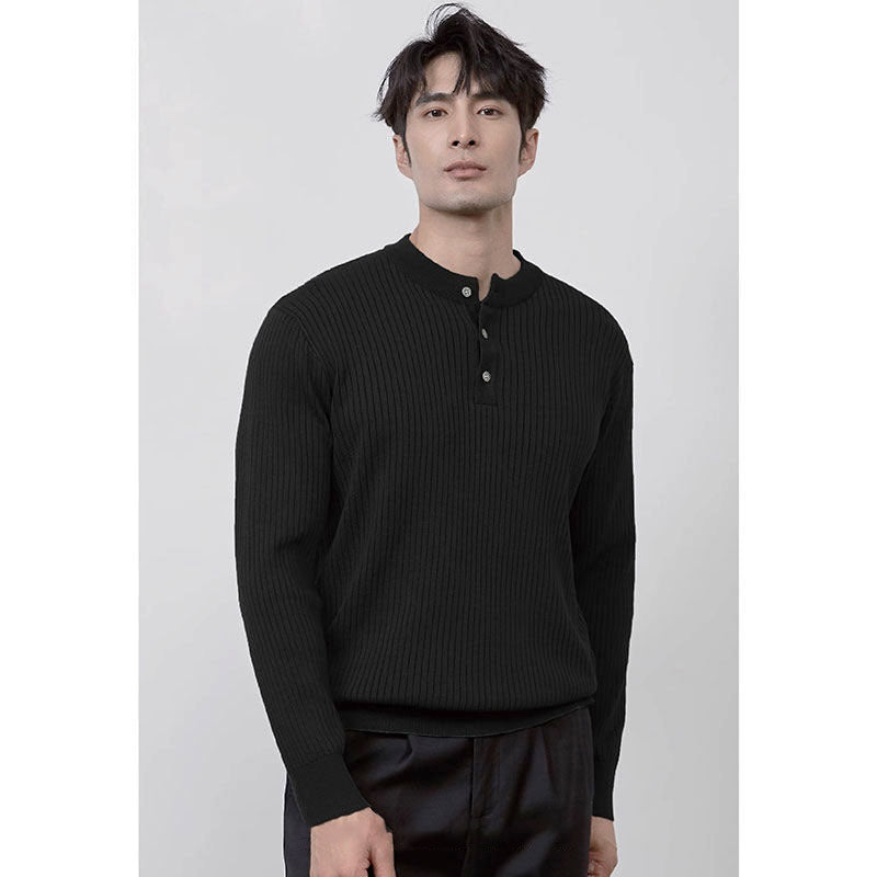 Sleek Preppy Business Mens Long Sleeve Sweater