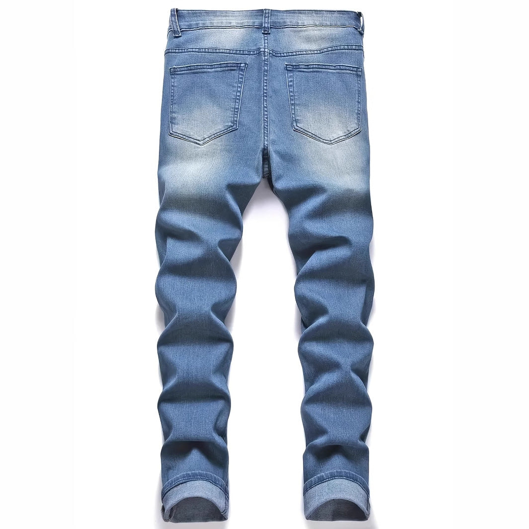 Men's Ripped Fashion Personality Street Trend Style Jeans