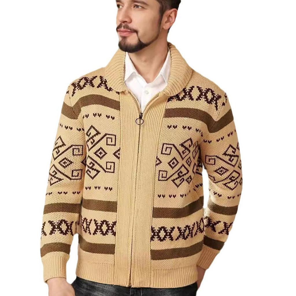 Slim-fit High-quality Men's Knit Cardigan
