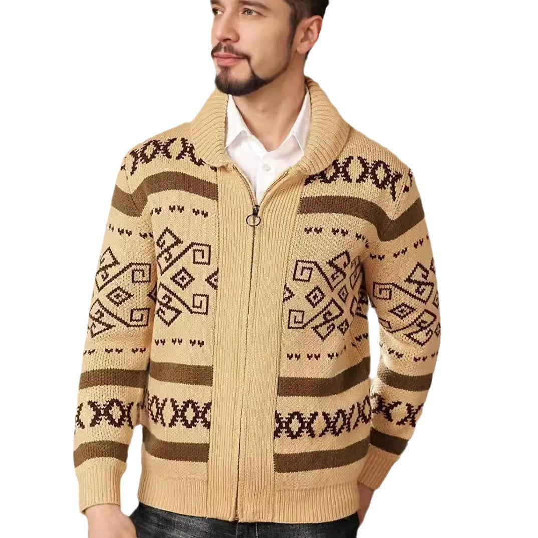 Slim-fit High-quality Men's Knit Cardigan