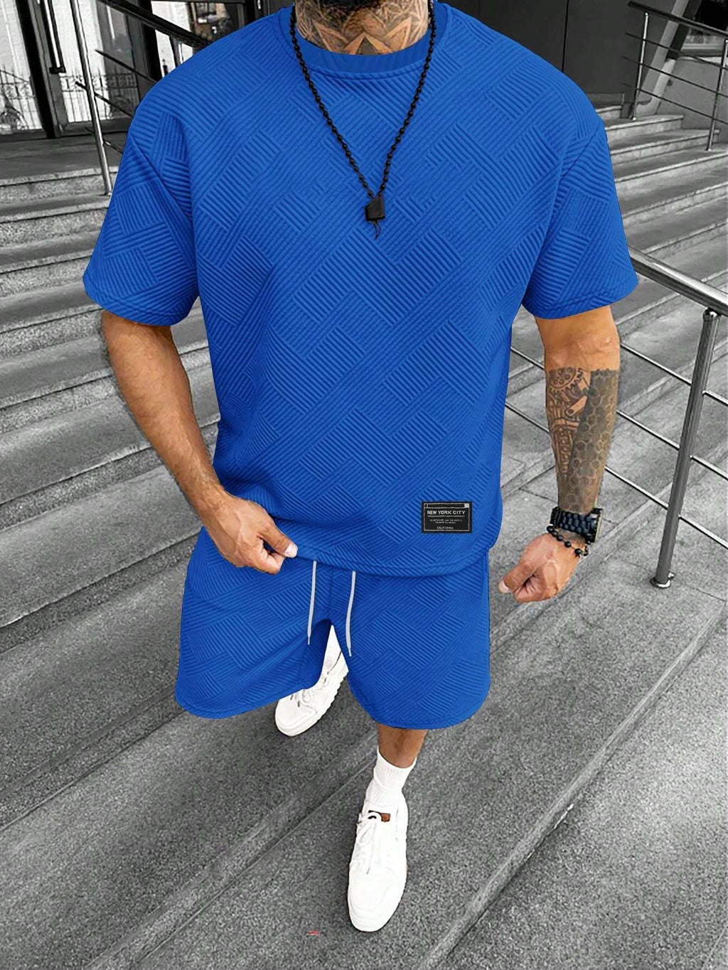 Men's Short Sleeve Shorts Simple Comfortable Cool Suit