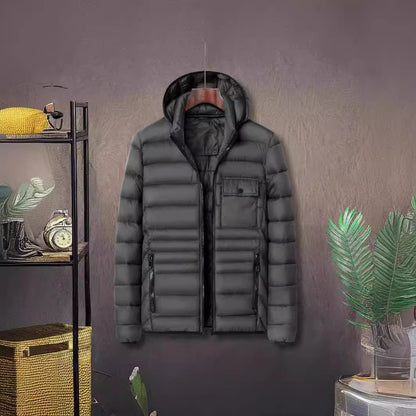 Men's Simple And Casual Ribbed Cotton Padded Jacket