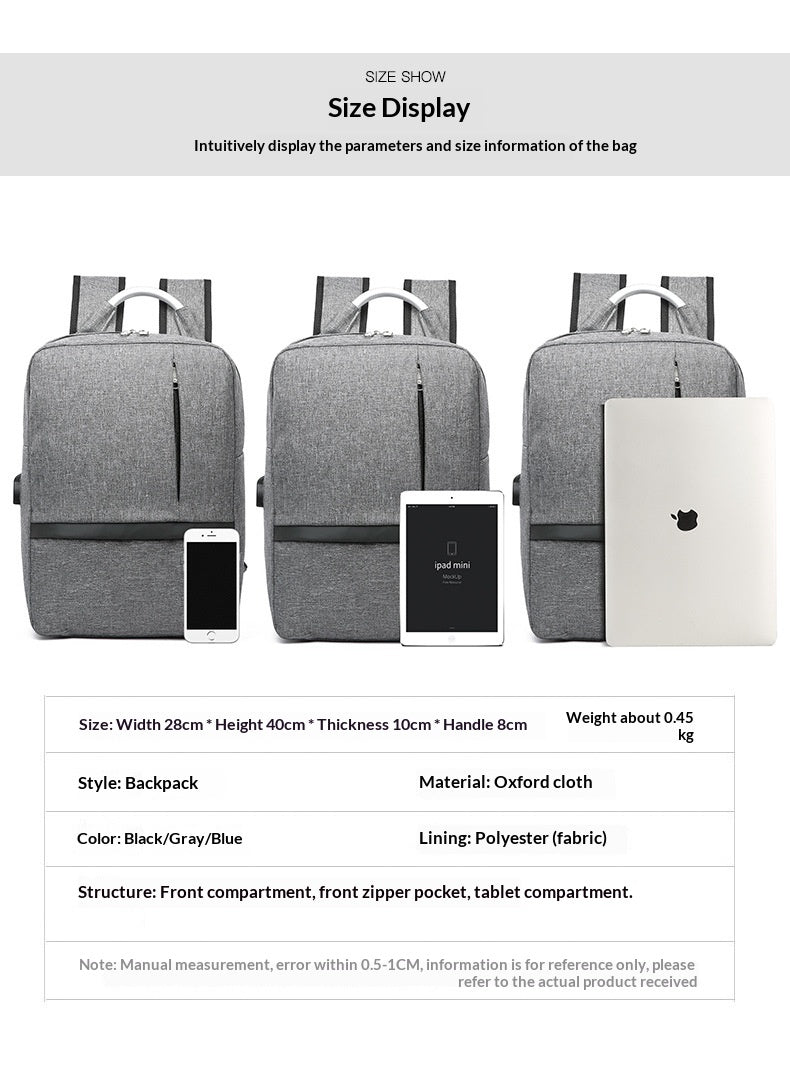 Men's Casual Oxford Cloth Business Multifunctional Backpack