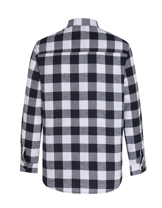 Teenage Men's Checked Long-sleeved Casual Shirt