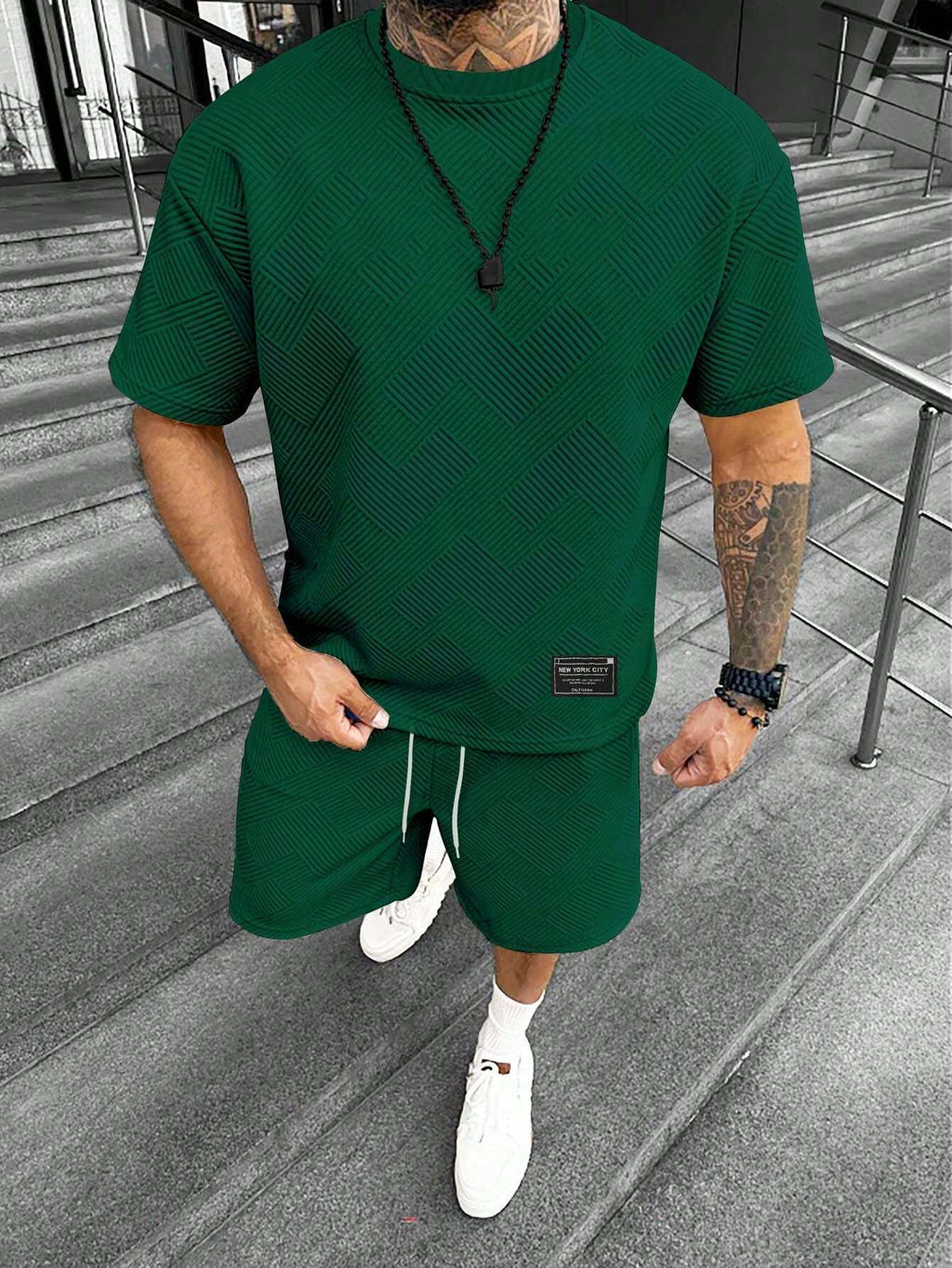 Men's Short Sleeve Shorts Simple Comfortable Cool Suit