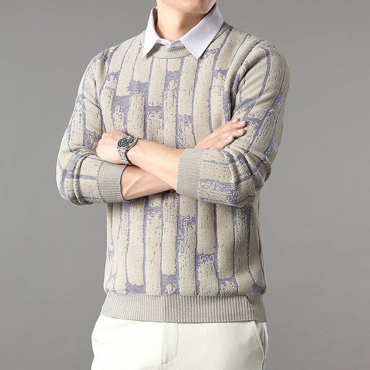 Youthful Trendy Mens Knitted Base Layer Top