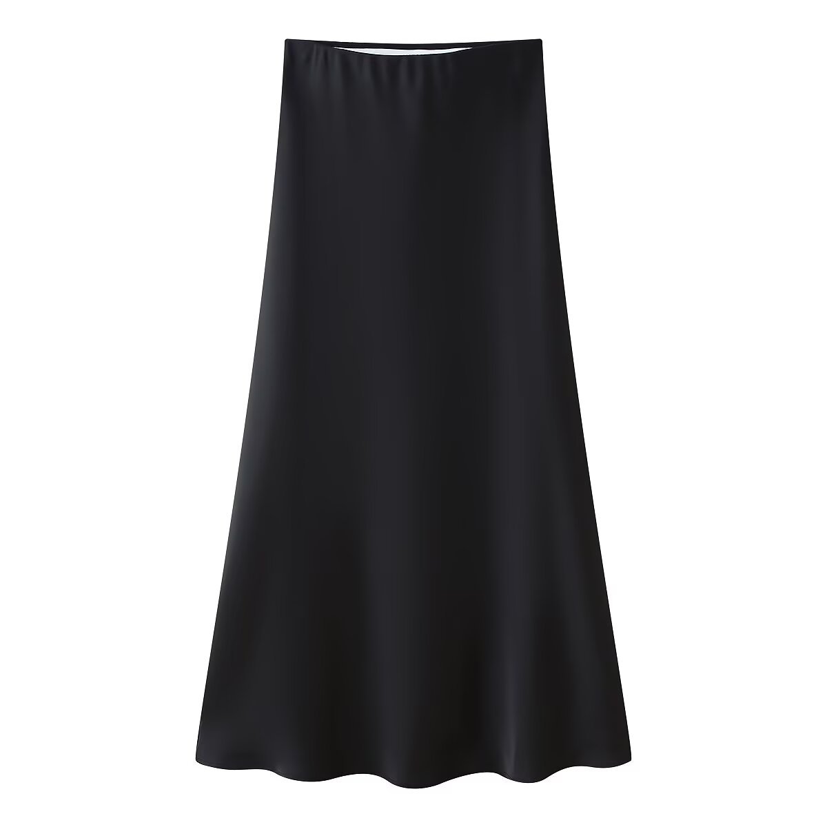 Womens Multicolor Satin-Feel High-Waisted Skirt