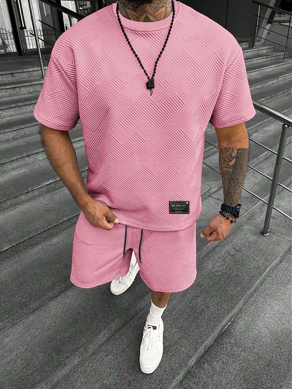 Men's Short Sleeve Shorts Simple Comfortable Cool Suit