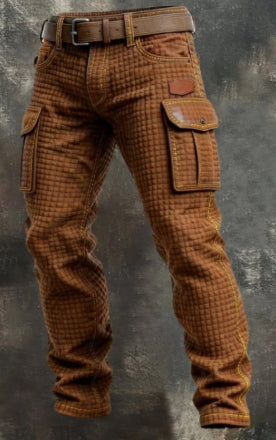 Punk Men's Vintage Work Pants
