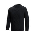 Mens Solid Color Casual Half High Neck Knit Top