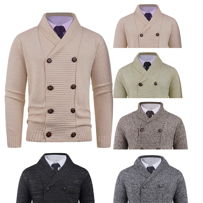 Stylish Casual Double-breasted Cardigan For Young People