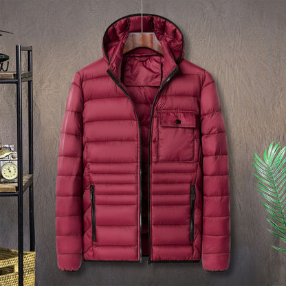 Men's Simple And Casual Ribbed Cotton Padded Jacket