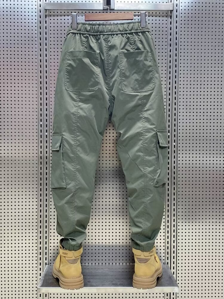 Wear-resistant Men's Multi-pocket Versatile Polyester Overalls