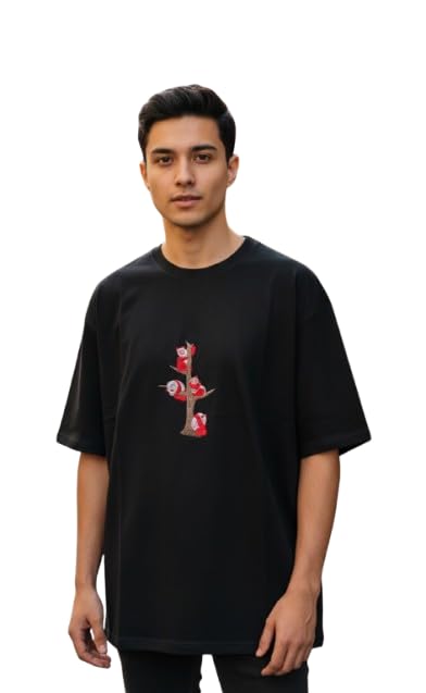 Mens Oversized Tshirt Embroidery Work
