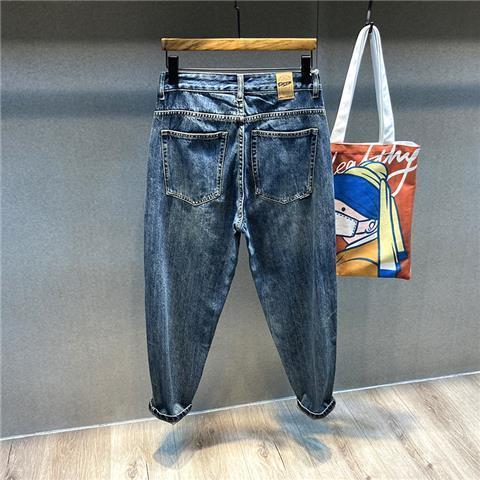 Retro Plus Size Wide Legs Men's Straight Loose Radish Tapered Jeans