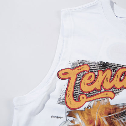 Flame Banknote Car Printed T-shirt Men