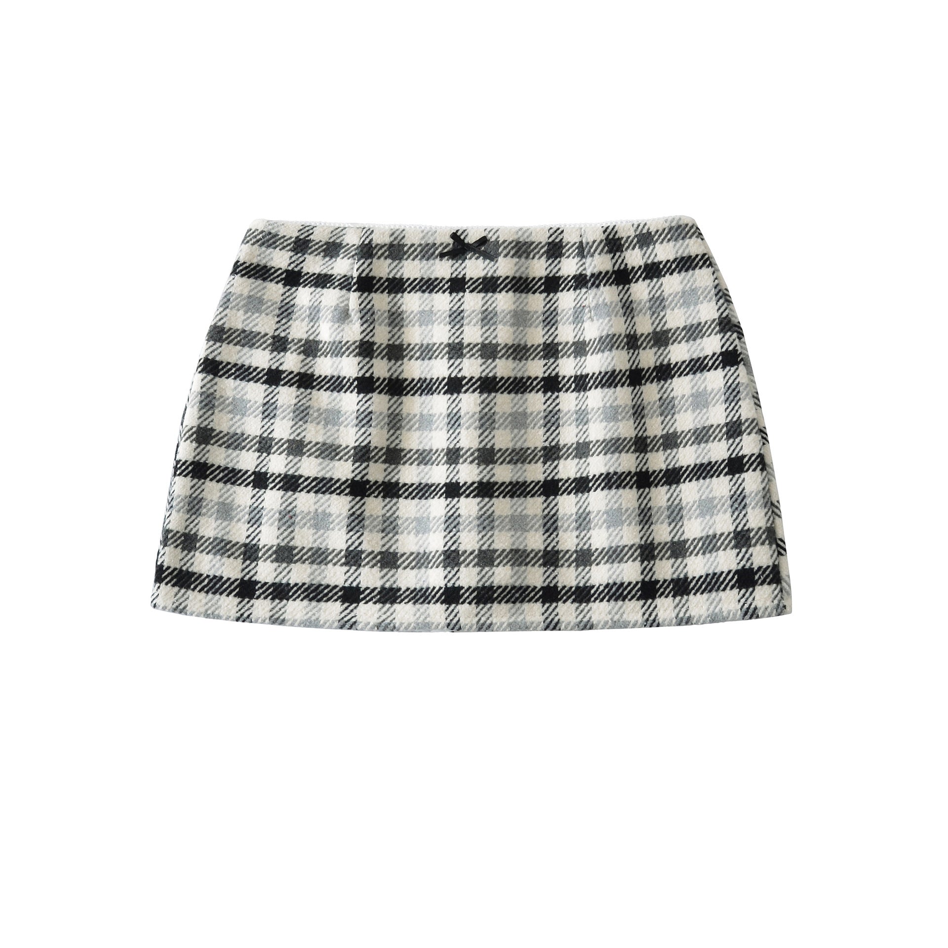 Plaid Bow-Knot Low-Waist Skirt For Women