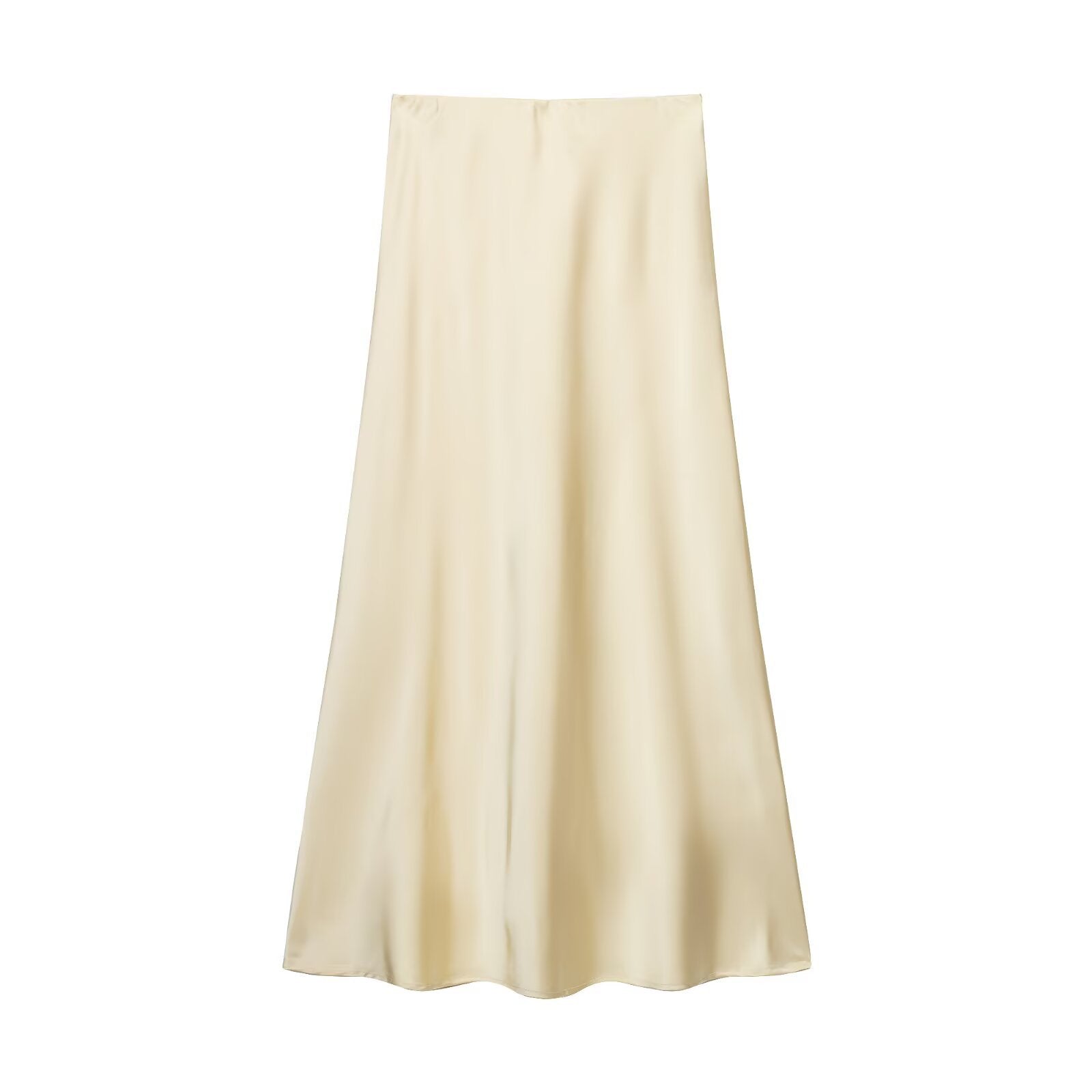 Womens Multicolor Satin-Feel High-Waisted Skirt