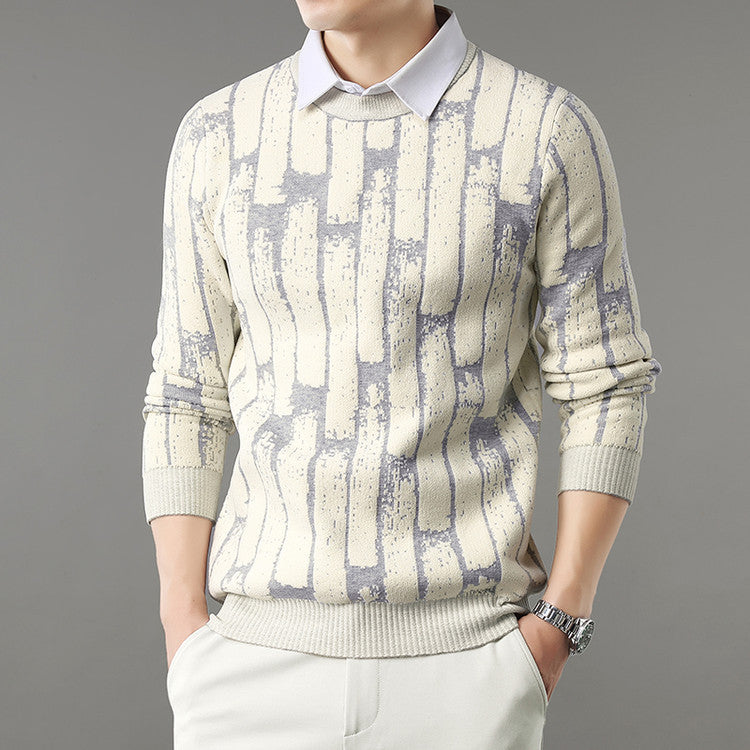 Youthful Trendy Mens Knitted Base Layer Top