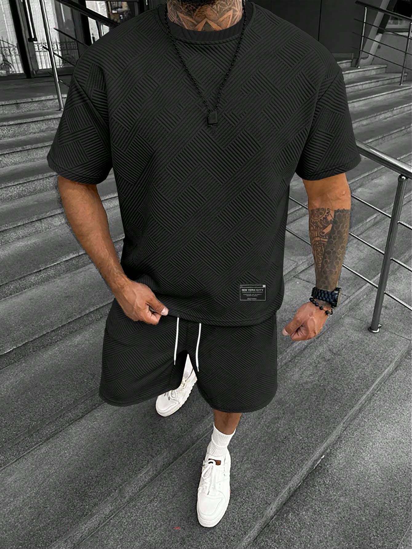 Men's Short Sleeve Shorts Simple Comfortable Cool Suit