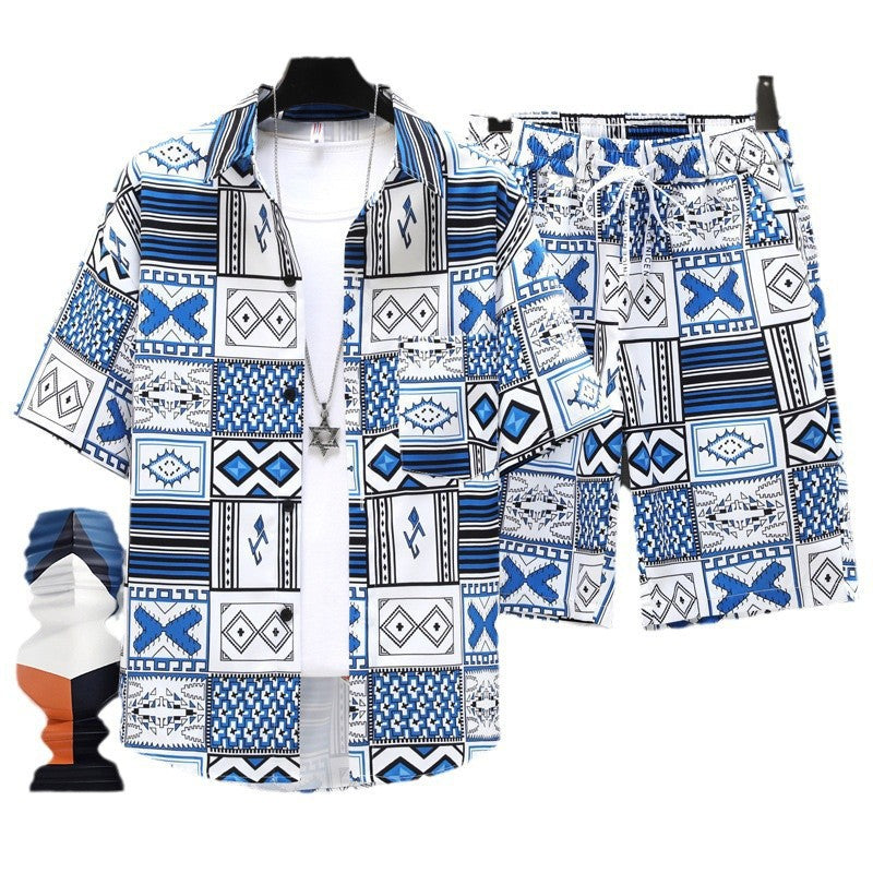 Men's Casual Sports Cool Shorts Two-piece Set