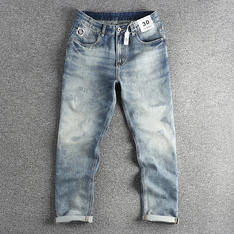 American Retro Washed Jeans For Men