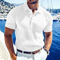 Thread-knit V-neck Lapel Men's Casual Polo Shirt