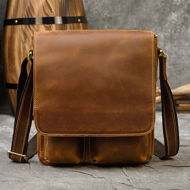 Men's First Layer Cowhide Leather Single-shoulder Bag