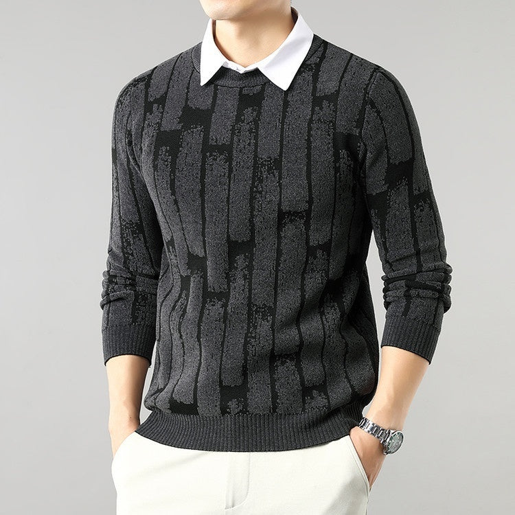 Youthful Trendy Mens Knitted Base Layer Top