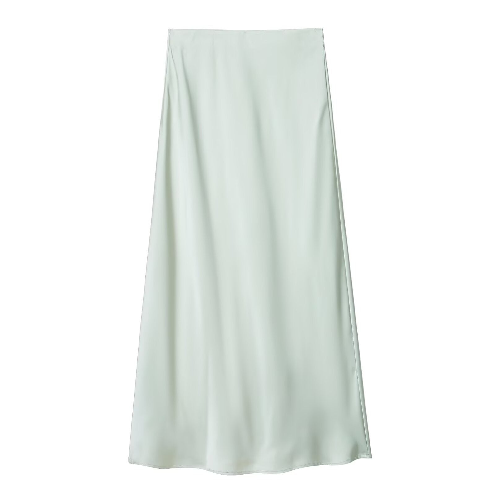 Womens Multicolor Satin-Feel High-Waisted Skirt