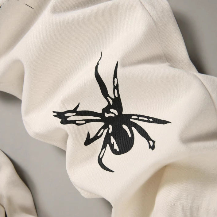 High Street Vibe Style Loose Straight Wide Leg Pants American Spider