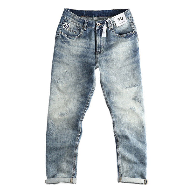 American Retro Washed Jeans For Men