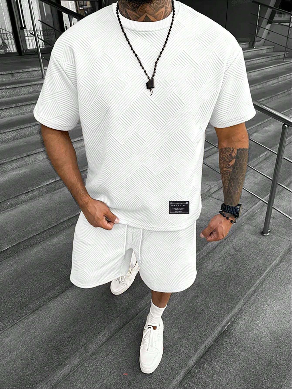 Men's Short Sleeve Shorts Simple Comfortable Cool Suit