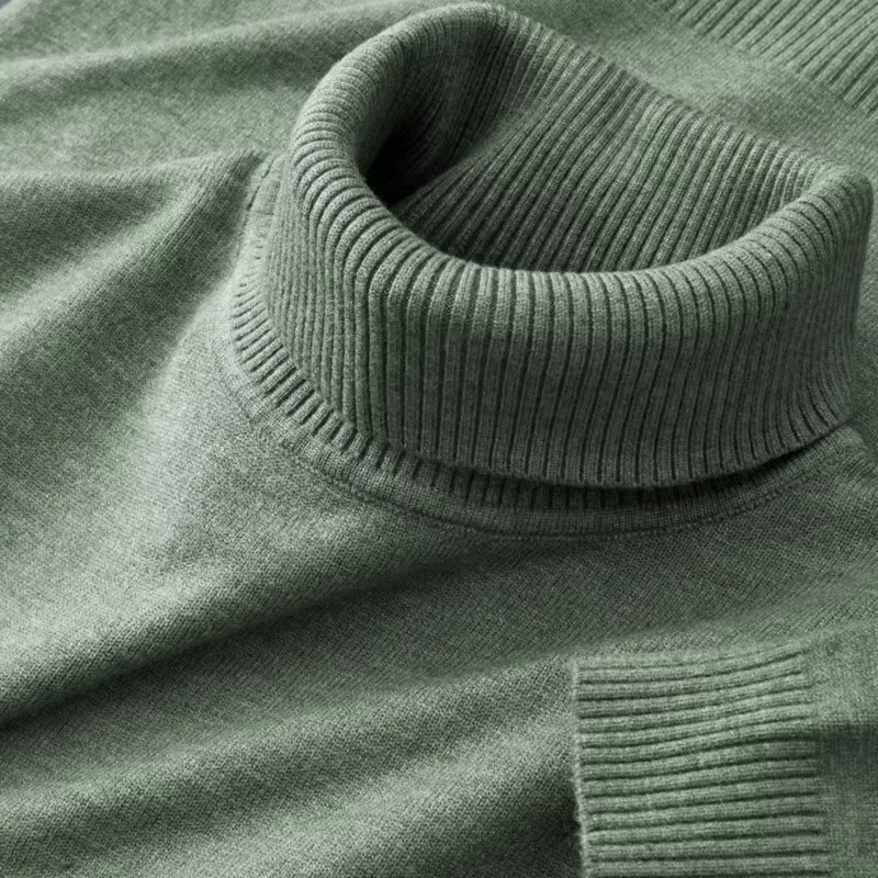 New Mens Soft Casual Warm Turtleneck Sweater