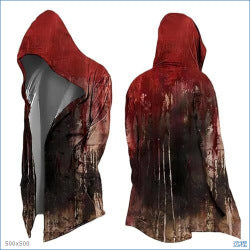3D Digital Print Loose-Fit Hooded Sweater Cardigan Coat