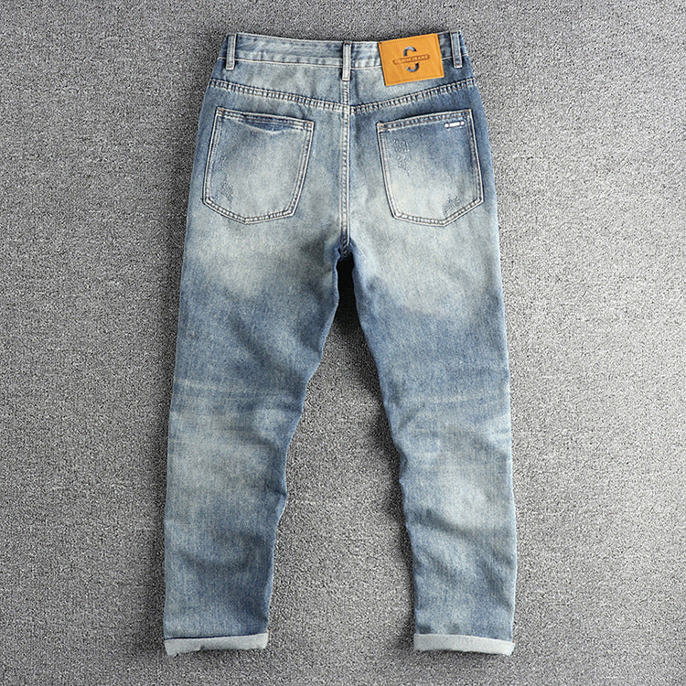 American Retro Washed Jeans For Men