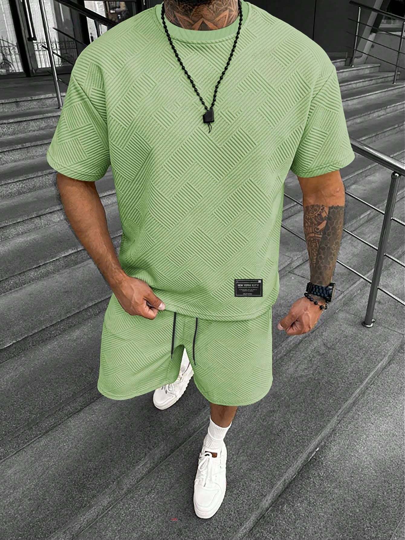 Men's Short Sleeve Shorts Simple Comfortable Cool Suit