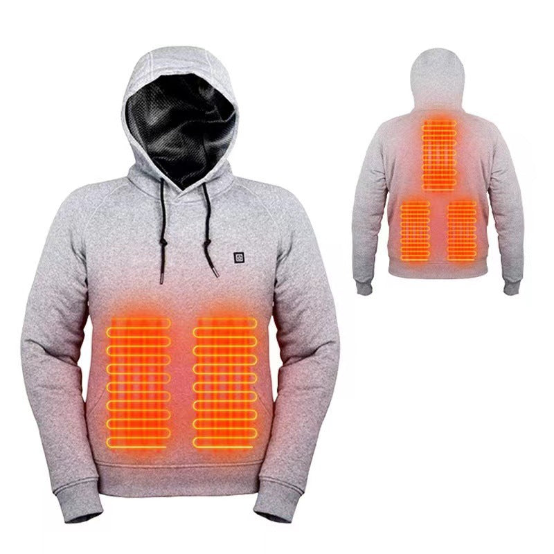 Hooded Heated Sweatshirt Men's USB-Heated Sweatshirt