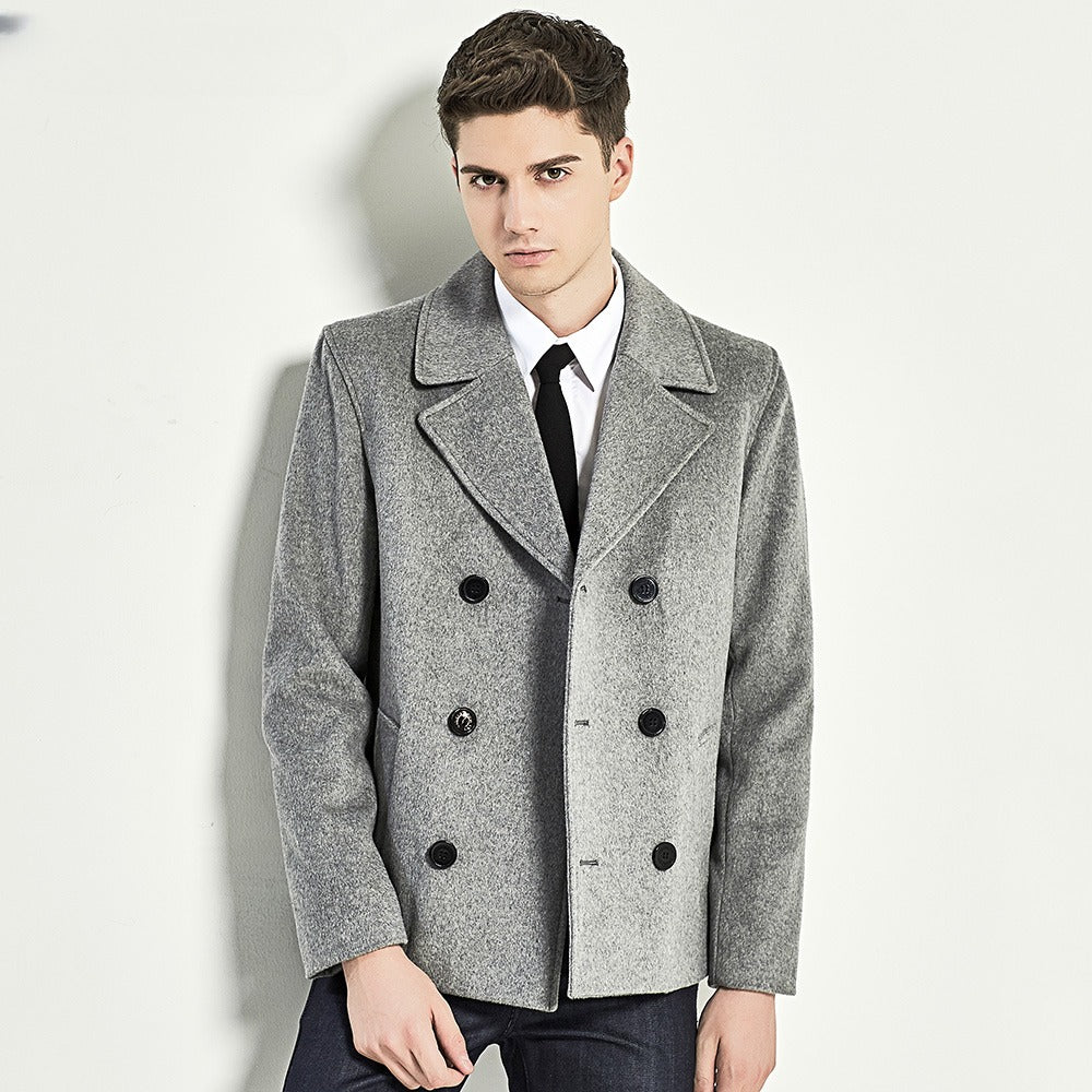 Fashionable And Casual Black Men's Trendy Coat