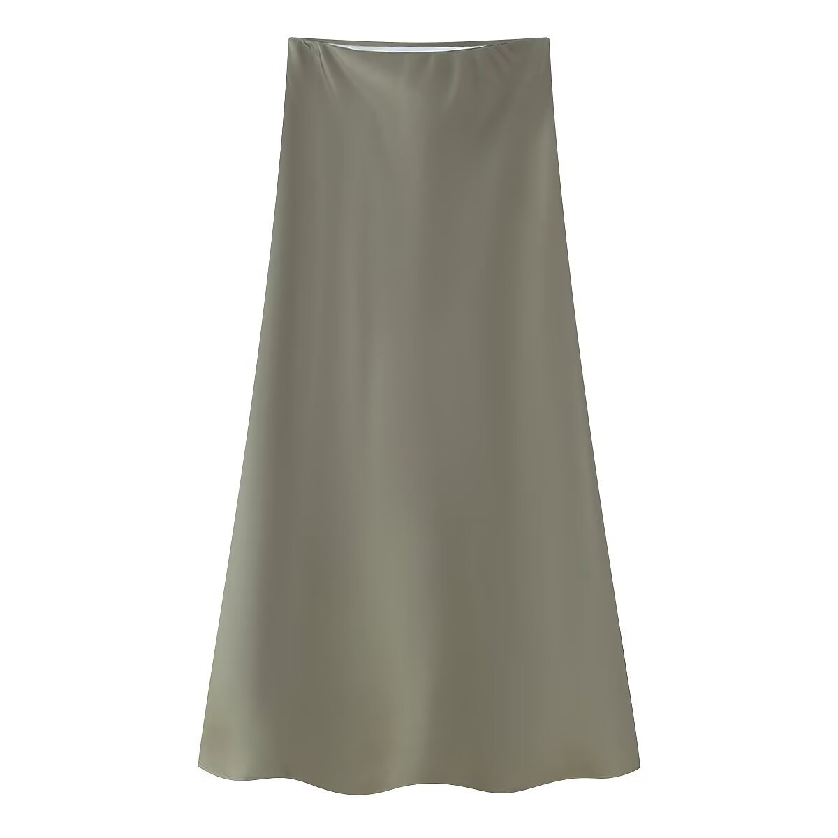 Womens Multicolor Satin-Feel High-Waisted Skirt
