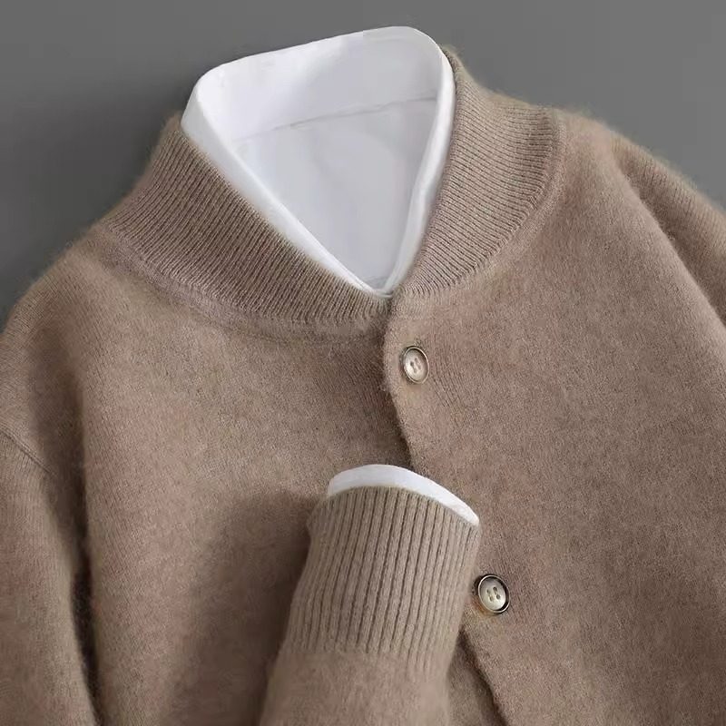 Thickened Warm Cardigan Mens Loose-fitting Sweater