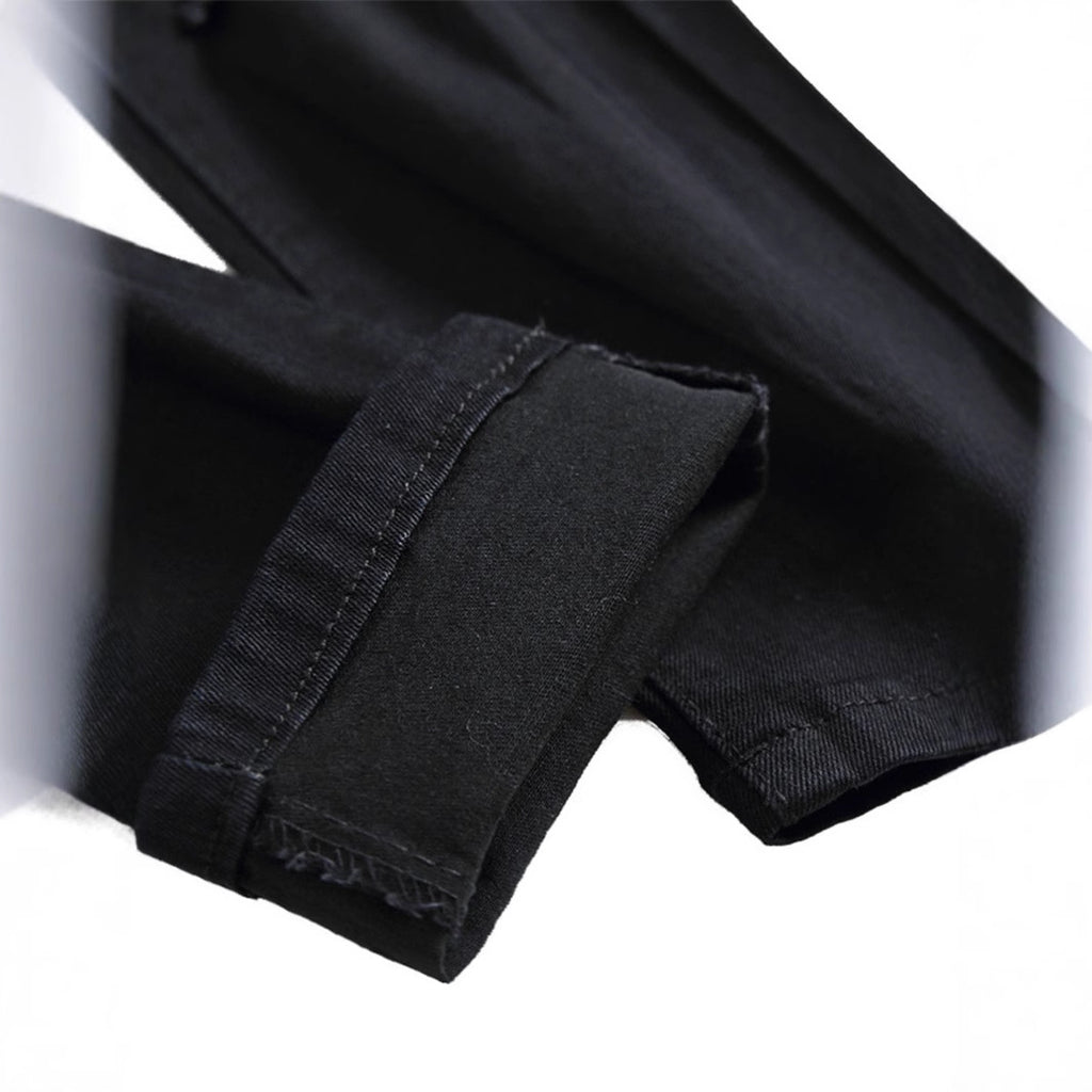 Tight Ripped Trendy Skinny Solid Color Simple Denim Trousers