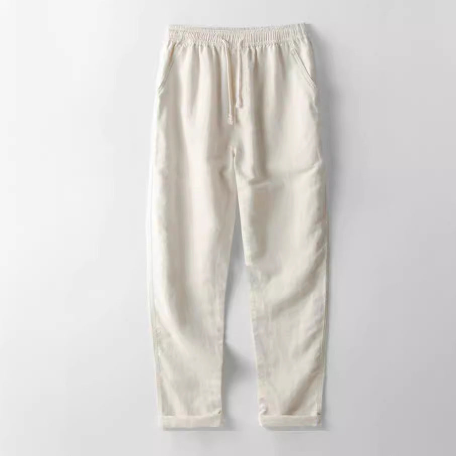 Men's Slim Solid Color Long Sleeve Shirt Casual Pants