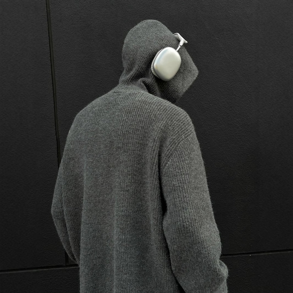 Laid-back Hooded Sweater For Men A Loose Casual Knit Top