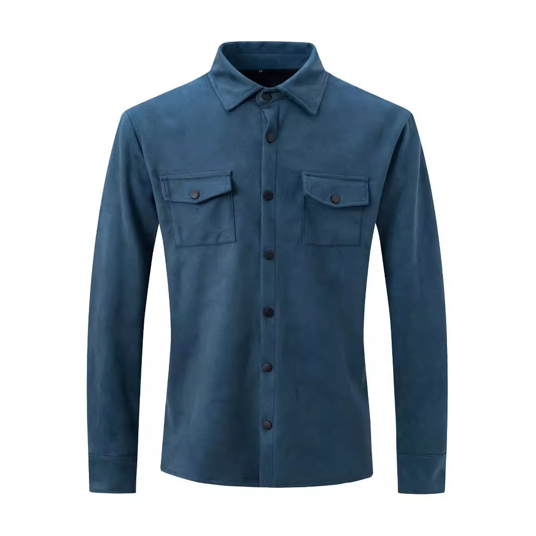 Spring And Autumn Men's Turn-Down Collar Casual Jacket Europe And America